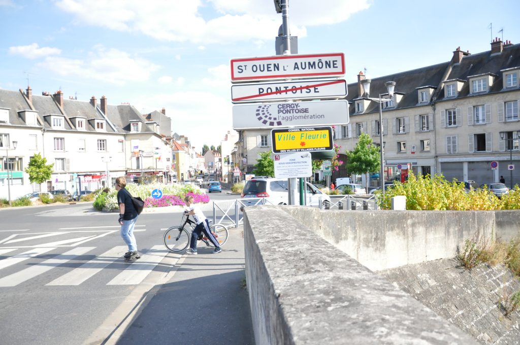 Panneau d'entrée de Saint-Ouen-l’Aumône