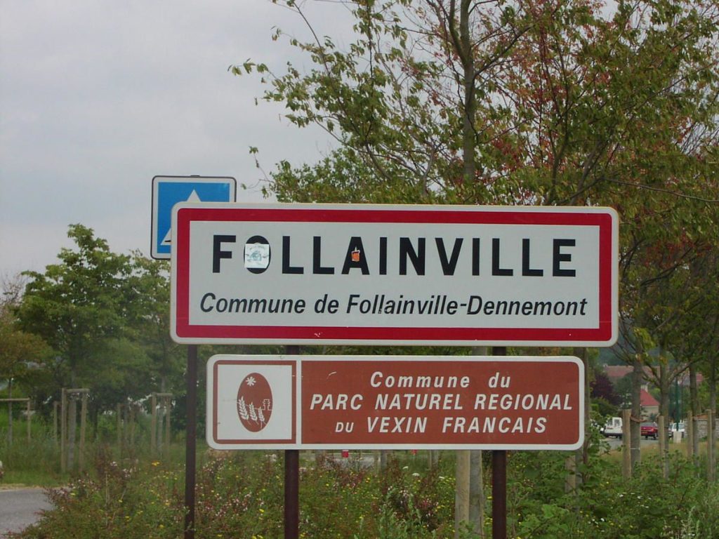 Panneau d'entrée de Follainville-Dennemont