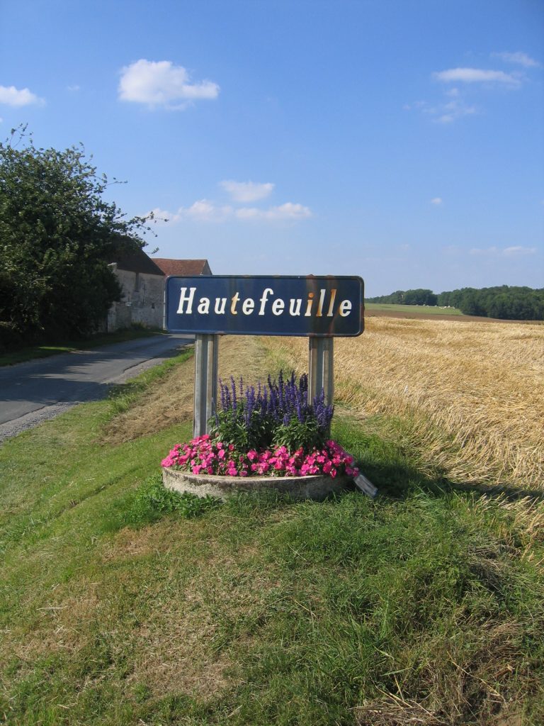 Panneau d'entrée de Hautefeuille