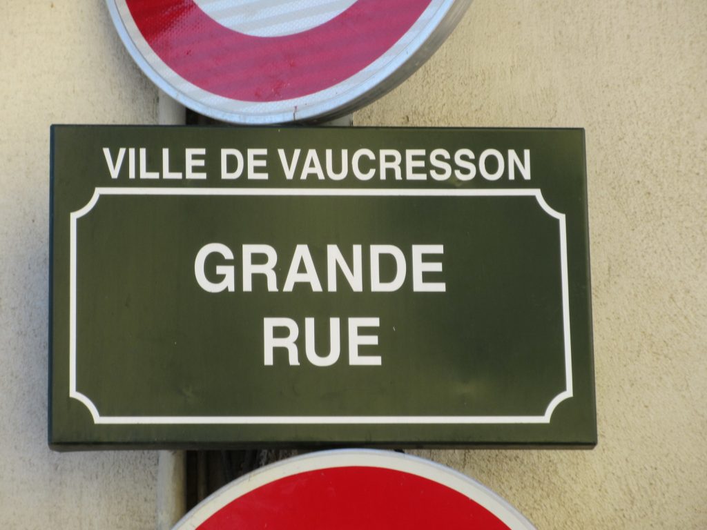 Panneau d'entrée de Vaucresson