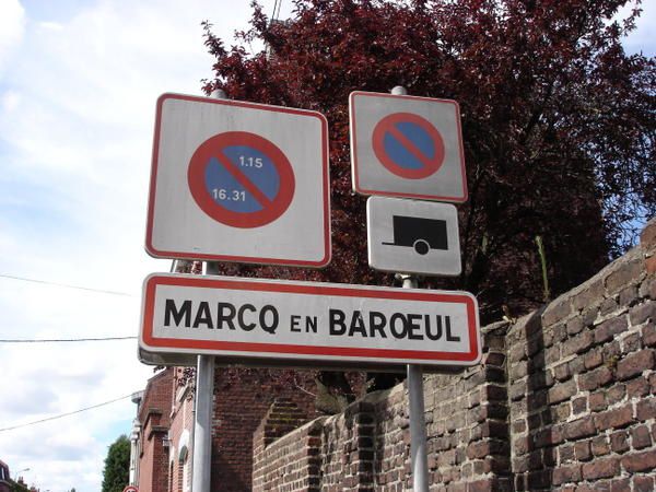 Panneau d'entrée de Marcq