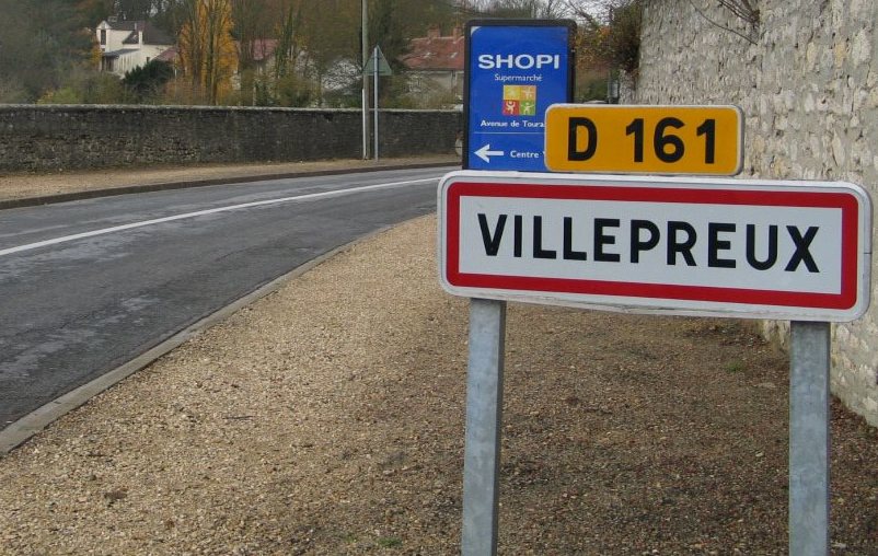 Panneau d'entrée de Villepreux