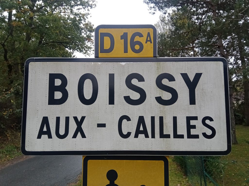 Panneau d'entrée de Boissy-aux-Cailles