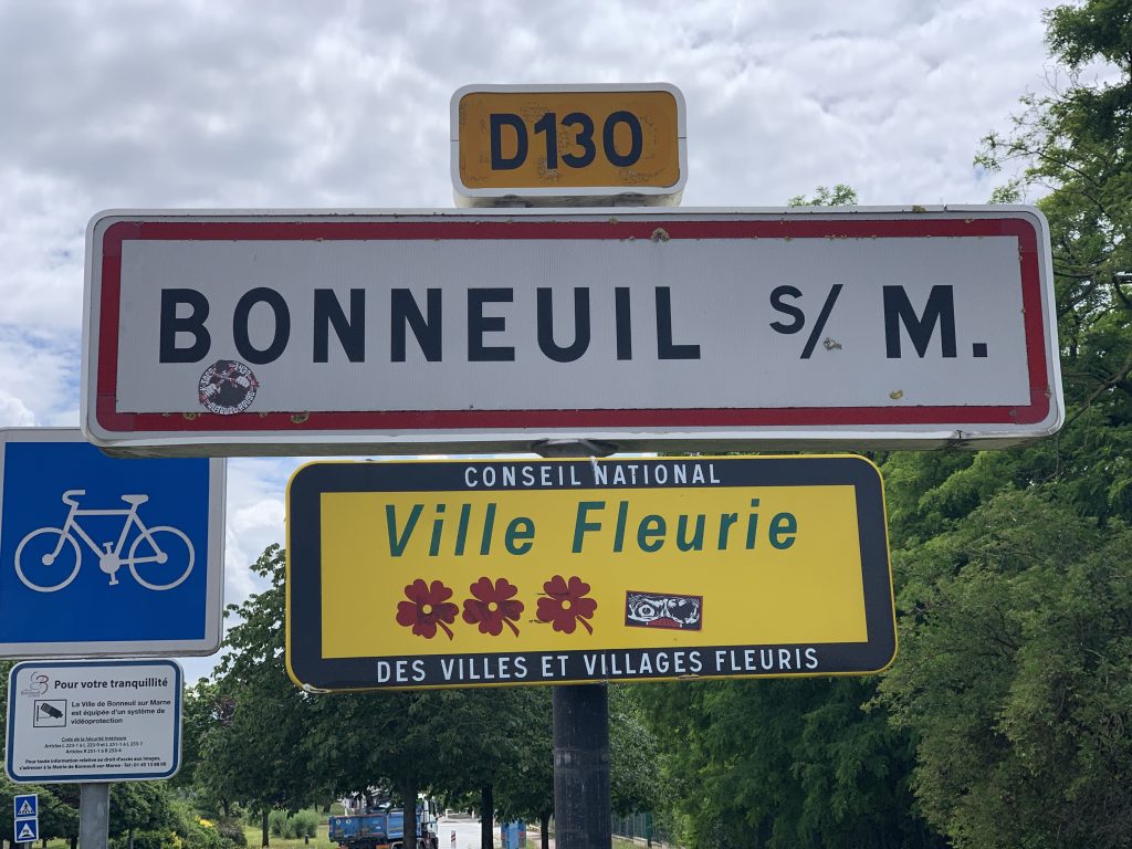 Panneau d'entrée de Bonneuil-sur-Marne