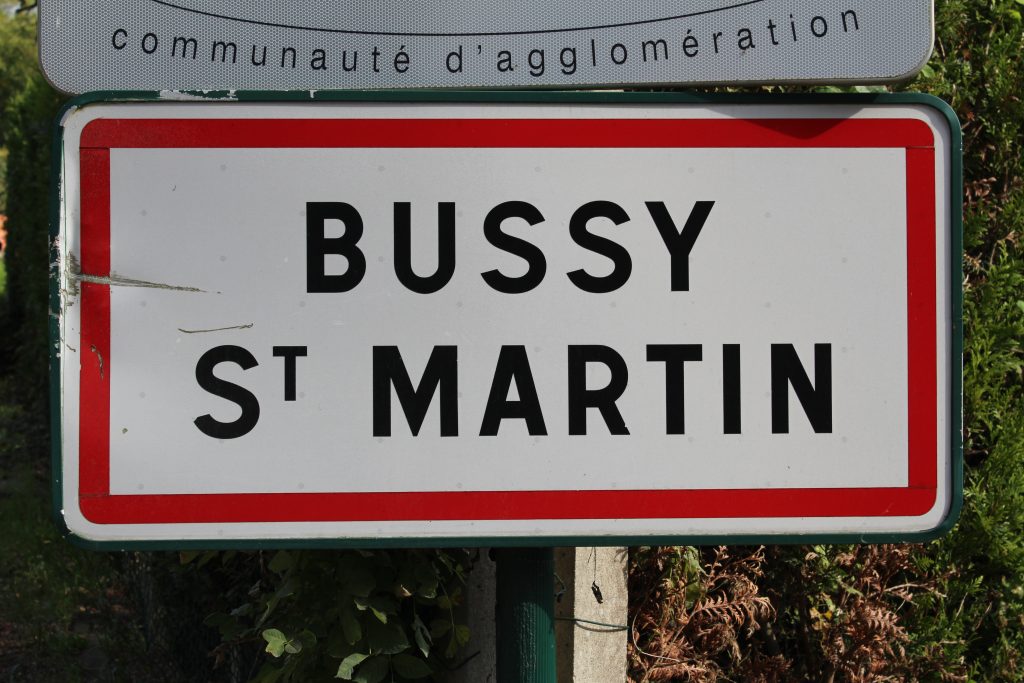 Panneau d'entrée de Bussy-Saint-Martin