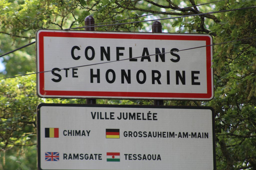 Panneau d'entrée de Conflans-Sainte-Honorine