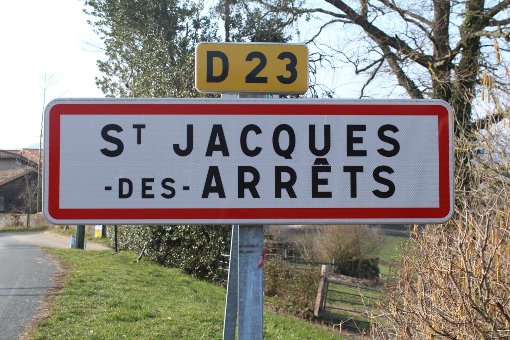 Panneau d'entrée de Ville-Saint-Jacques