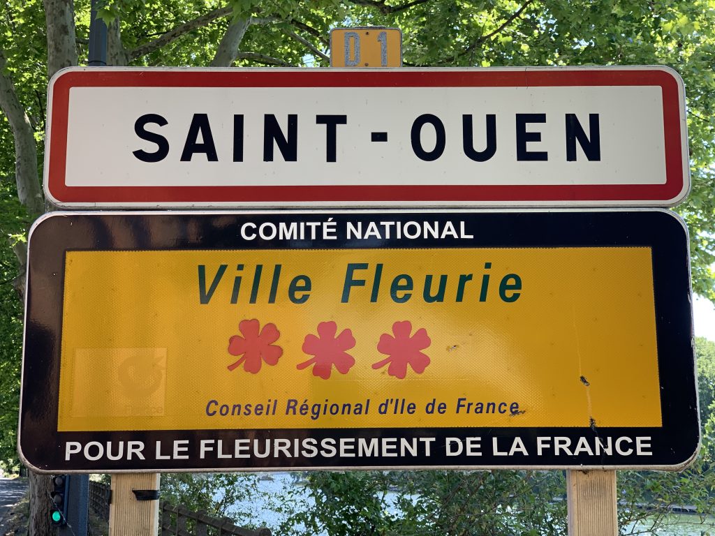 Panneau d'entrée de Saint-Ouen-sur-Seine