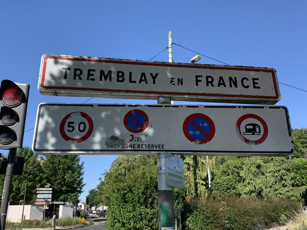 Panneau d'entrée de Tremblay-en-France