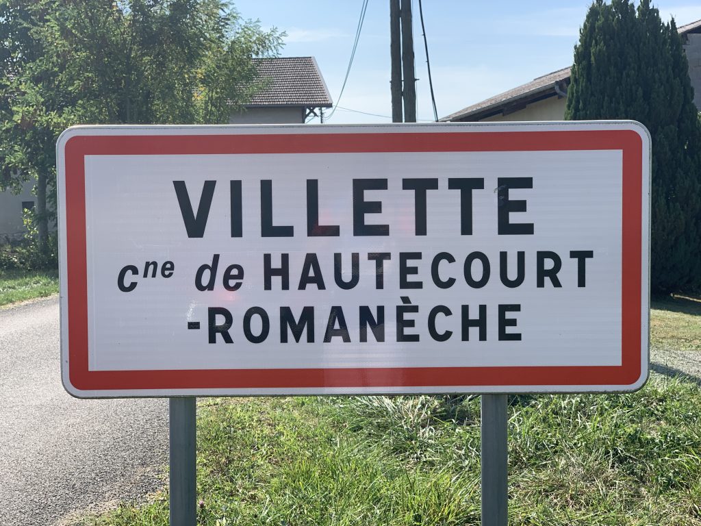 Panneau d'entrée de Villette