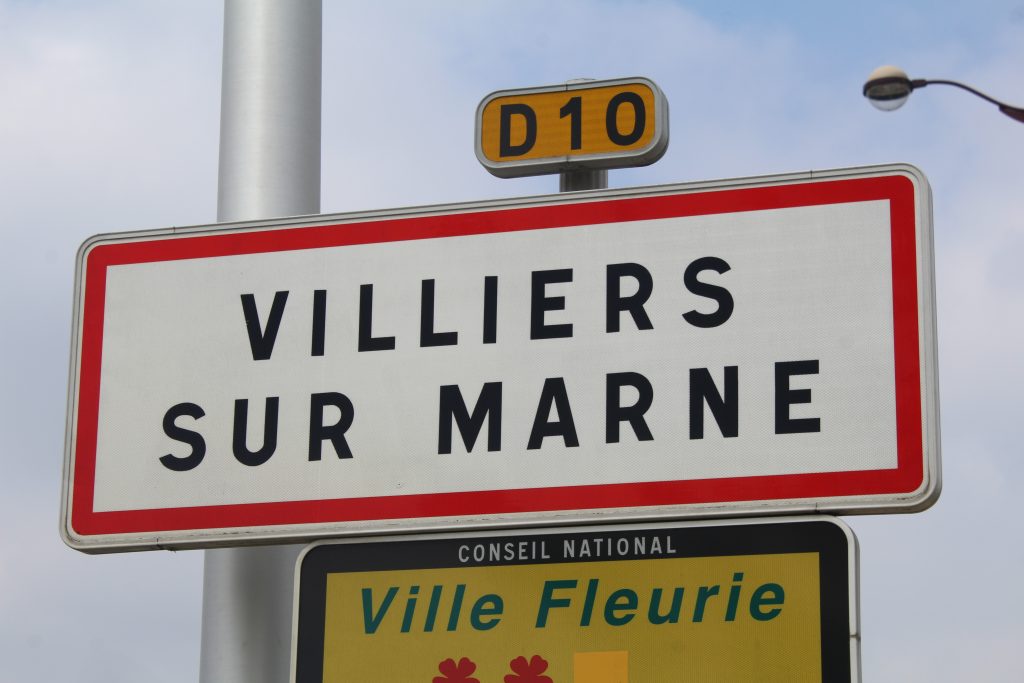 Panneau d'entrée de Villiers-sur-Marne