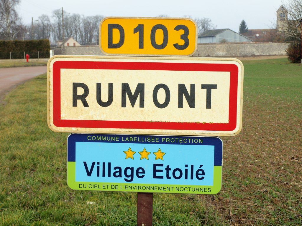 Panneau d'entrée de Rumont