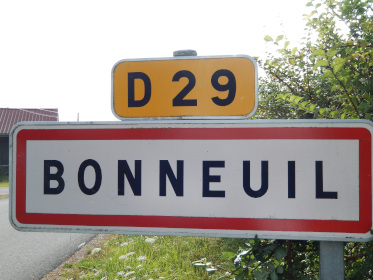 Panneau d'entrée de Bonneuil-en-France