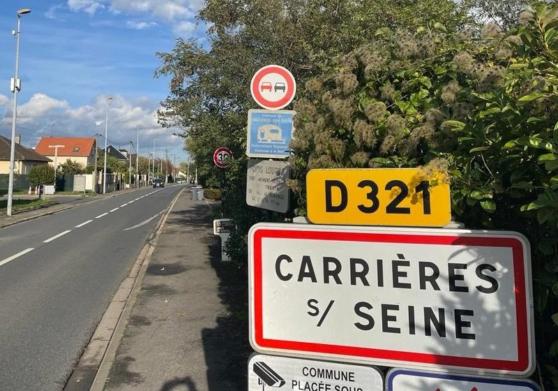 Panneau d'entrée de Carrières-sur-Seine