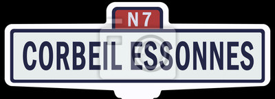 Panneau d'entrée de Corbeil-Essonnes