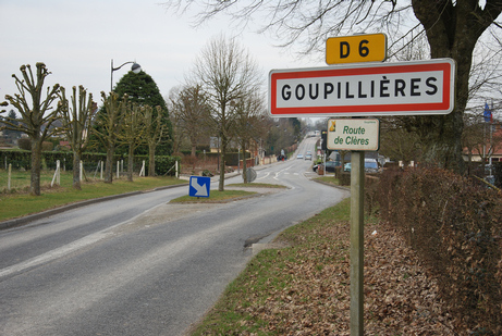 Panneau d'entrée de Goupillières