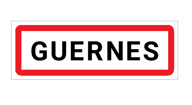 Panneau d'entrée de Guernes