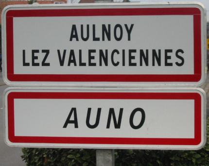 Panneau d'entrée de Aulnoy