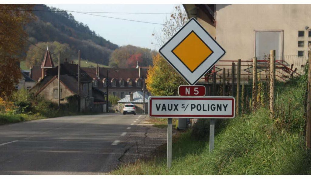 Panneau d'entrée de Poligny