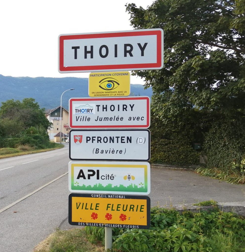 Panneau d'entrée de Thoiry