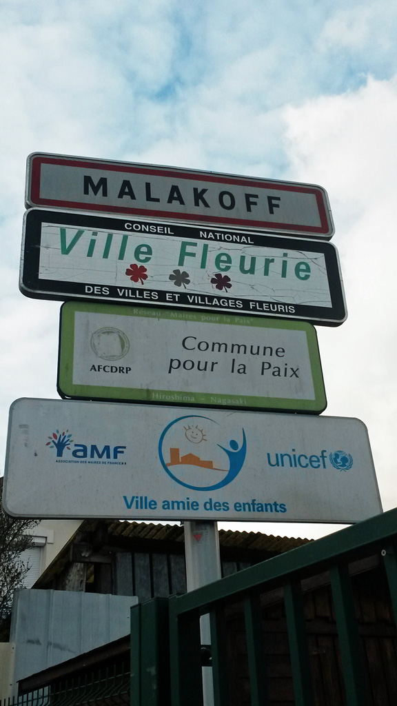 Panneau d'entrée de Malakoff