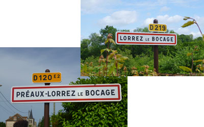 Panneau d'entrée de Lorrez-le-Bocage-Préaux