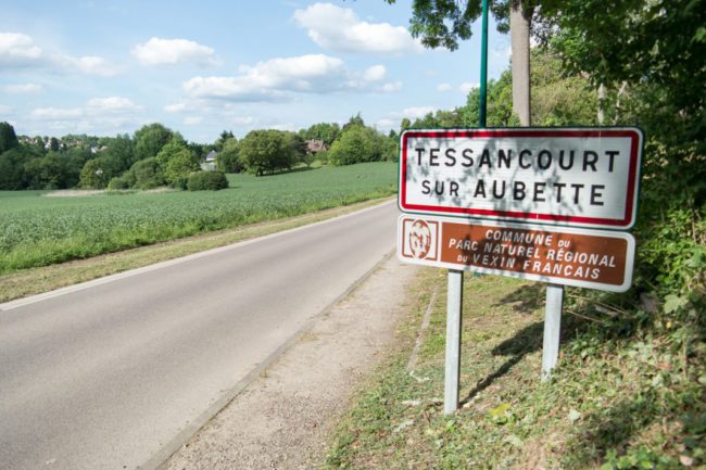 Panneau d'entrée de Tessancourt-sur-Aubette